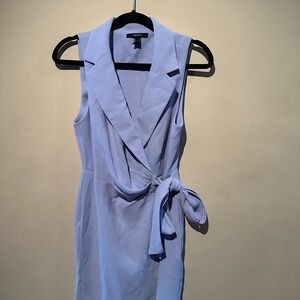 Forever 21 Light Blue Wrap Midi Dress
